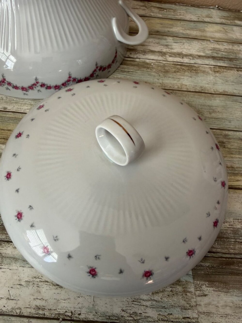 Vintage JLMenau Graf Von Henneberg Covered Porcelain Soup Tureen Bowl GDR - Picture 6 of 13